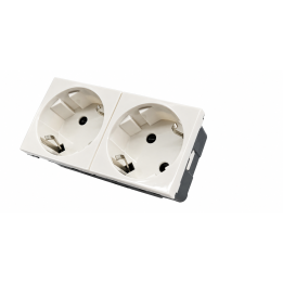 Schuko Doppelsteckdose Modul 45 | Eddi
