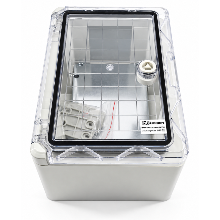 Wandschrank-Gehäuse IP65 300x200x130mm transparent